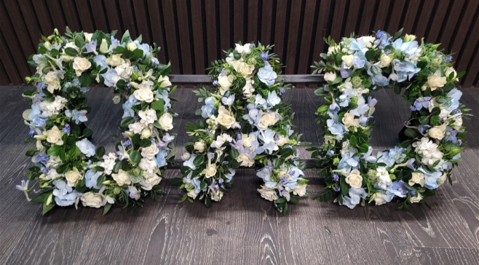 Funeral Flowers | Letter Tributes | DAD loose flower tribute