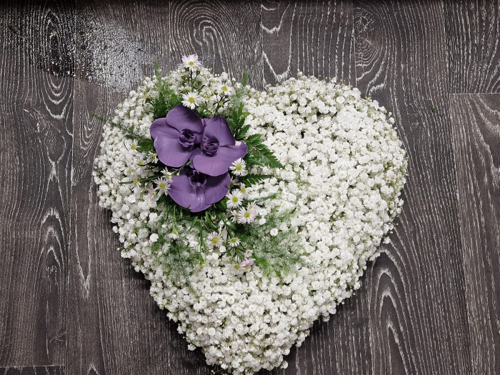 Funeral Flowers | Funeral Hearts | Gypsophila Heart