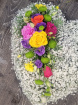 Funeral Flowers | Funeral Hearts | Gypsophila Heart with bright cluster