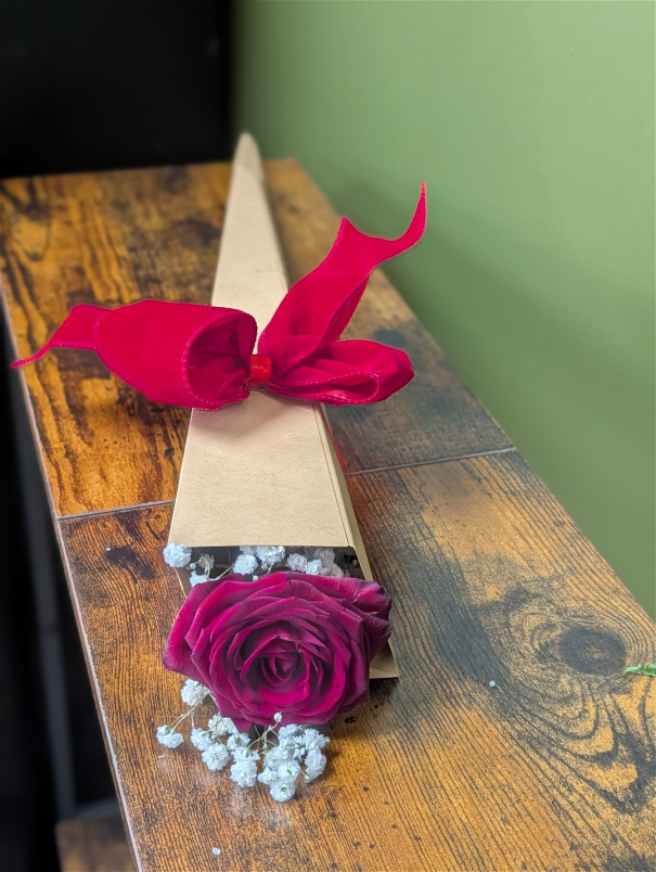 Fresh Flowers | Valentines | Single red rose tube