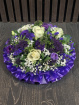 Funeral Flowers | Funeral posy | Purple and white posy pad