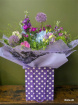 Fresh Flowers | Upsell gifts | Polka dot lilac bouquet