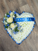 Funeral Flowers | Funeral Hearts | Personalised Massed heart blue
