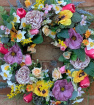 Door Wreaths | Wildflower sunshine wreath