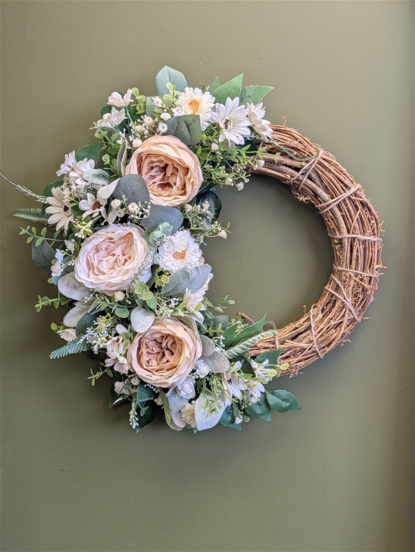 Door Wreaths | Rustic Blush Garden wreath