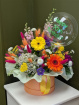Fresh Flowers | Hat Boxes | Floral Hat Box with balloon