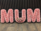 Funeral Flowers | Letter Tributes | Pink carnation MUM tribute