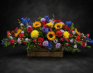 Funeral Flowers | Funeral Sprays | 4ft Colourful Casket Spray