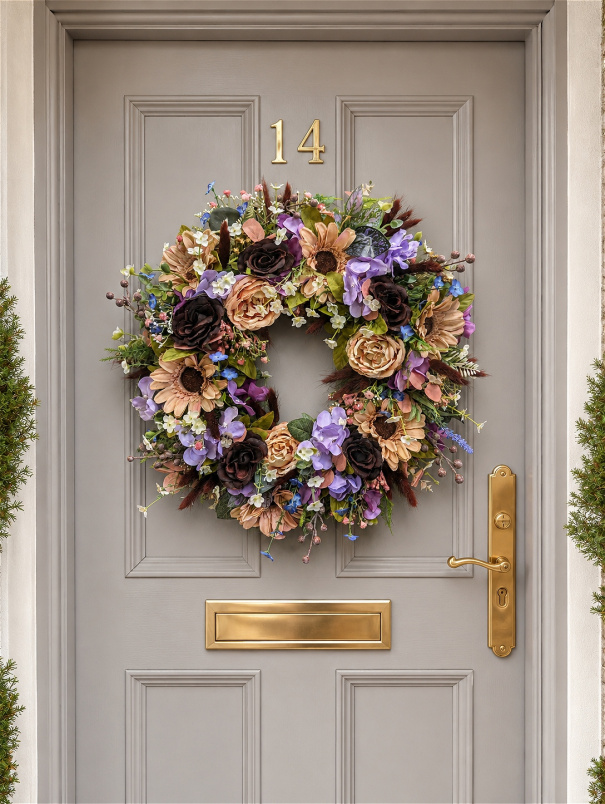 Door Wreaths | Autumn romance door wreath