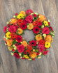 Funeral Flowers | Funeral Wreaths | Golden Memories – Bright Floral Funeral Wreath