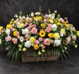 Funeral Flowers | Funeral Sprays | 4ft pastel Casket Spray