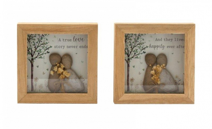 Gifts | Pebble Wedding Framed Plaque 12 cm