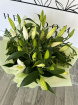 Bouquets | Mother's Day | Lilies and Greenery Aqua Box