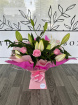 Bouquets | Mother's Day | Lilies, Roses & Greenery Aqua Box