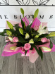 Bouquets | Mother's Day | Lilies, Roses & Greenery Aqua Box