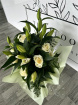 Bouquets | Mother's Day | Lilies, Roses & Greenery Aqua Box