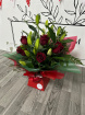 Bouquets | Mother's Day | Valentine's Day | Lilies, Roses & Greenery Aqua Box