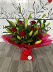 Bouquets | Mother's Day | Valentine's Day | Lilies, Roses & Greenery Aqua Box