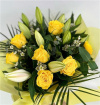 Bouquets | Mother's Day | Lilies, Roses & Greenery Aqua Box