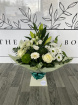 Bouquets | Mother's Day | Elegant White and Greens Aqua Box