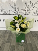 Bouquets | Mother's Day | Elegant White and Greens Aqua Bag