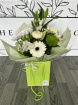 Bouquets | Mother's Day | Elegant White and Greens Aqua Bag