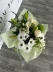 Bouquets | Mother's Day | Elegant White and Greens Aqua Bag