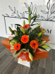 Bouquets | Christmas | Mother's Day | Lilies, Geberas & Greenery Aqua Box