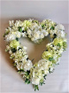 Funeral Flowers | White Open Heart