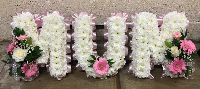 Funeral | Mum floral letters