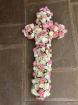 Funeral | Pink and white loose cross