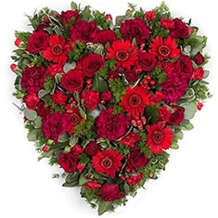 Funeral | Loose Mixed Rose Heart