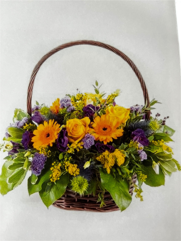 Funeral | Purple and Yellow Basket