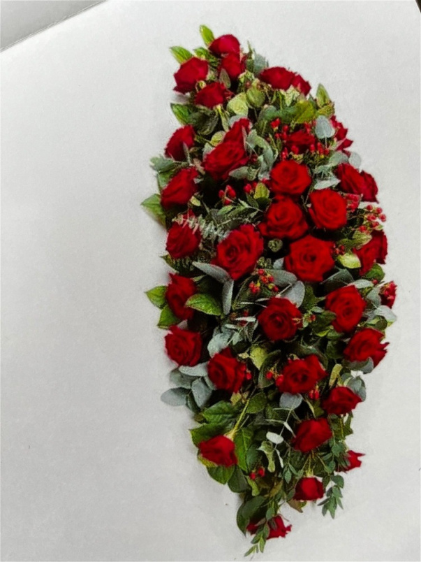 Funeral | Red Rose Casket Spray