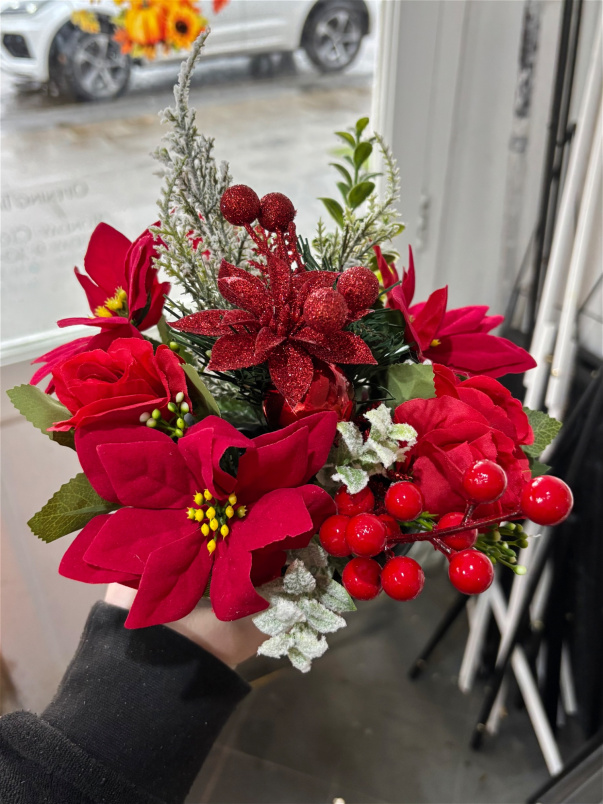 Christmas | Artificial Christmas Grave Pots