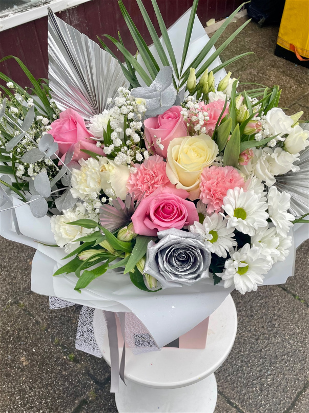 Bespoke Bouquets | Pink & Silver - Florist Choice