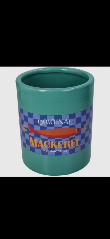 Gifts | Ceramic- Mackerel Vase / Turquoise