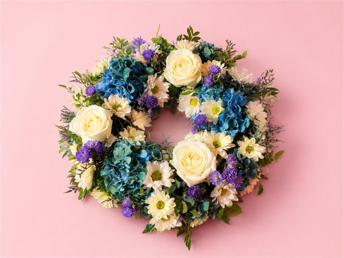 Sympathy & Farewell flowers | Sympathy Farewell Wreath – A Celebration of Life