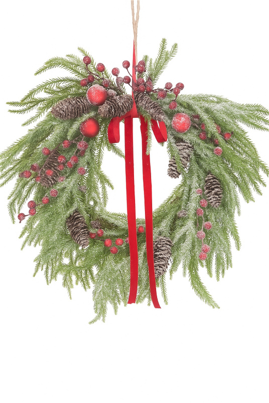 Wreaths | Scarlet pine - Faux Wreath