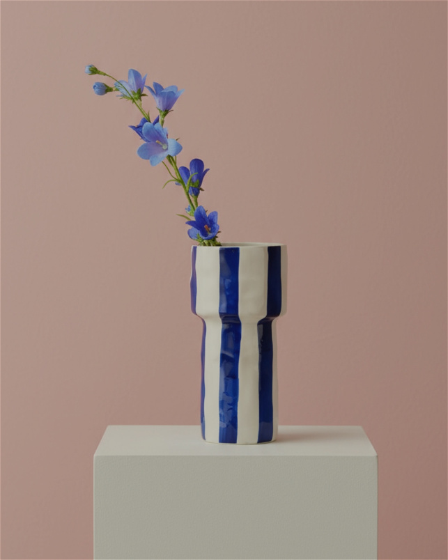 Vases | Blue stripe vase