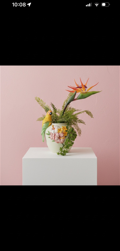 Vases | Tropical bird vase