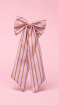 Gifts | Bow Pink & brown stripe