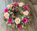 Funeral Wreaths | Pinks Seasonal Mix Funeral Wreath