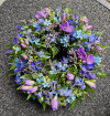 Funeral Wreaths | Purple Mixed Funeral Wreath