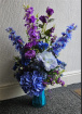 Arrangements | Blue/Purple Artificial Front Facing Arrangement