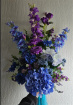 Arrangements | Blue/Purple Artificial Front Facing Arrangement