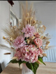 Arrangements | Pink Artificial & Dried Front Facing Arrangement