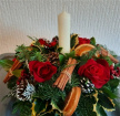 Christmas Flowers | A Christmas Carol - Festive Candle Arrangement