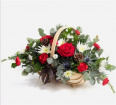 Christmas Flowers | Seasons Greetings Floral Basket