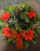 Christmas Wreaths | Poinsetta Grave Wreath